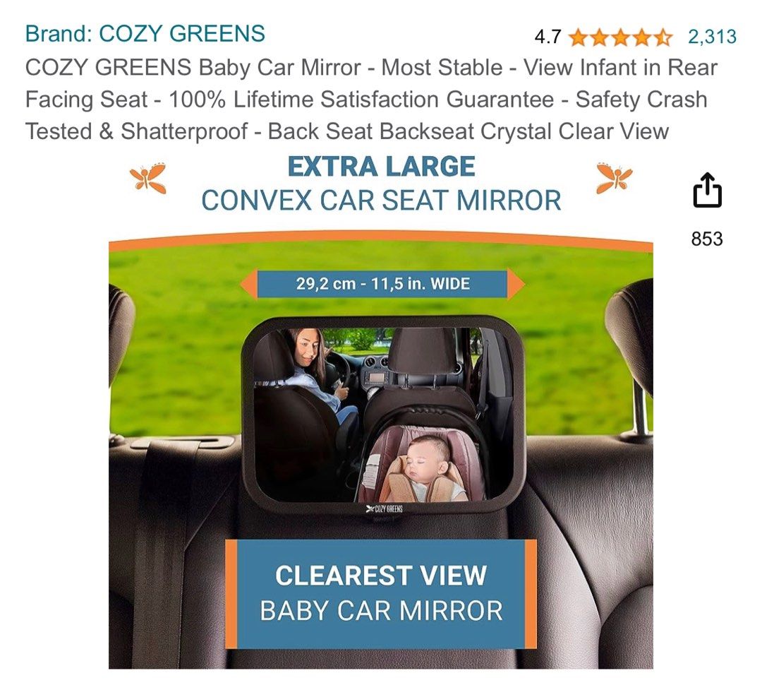 Back seat mirror by shop cozy greens
