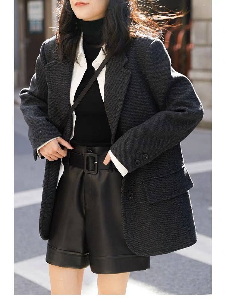 Thick blazer top coat