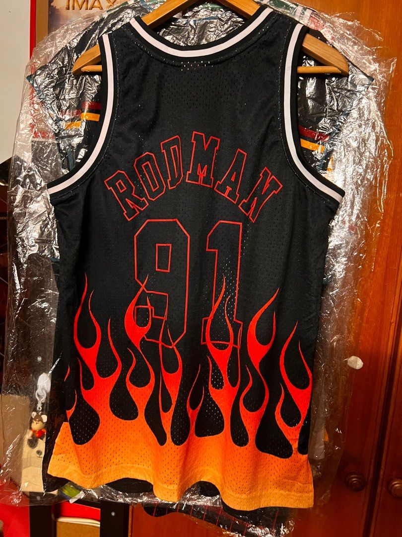 100% Authentic Dennis Rodman Vintage Champion 96 97 Bulls Jersey Size 40 M