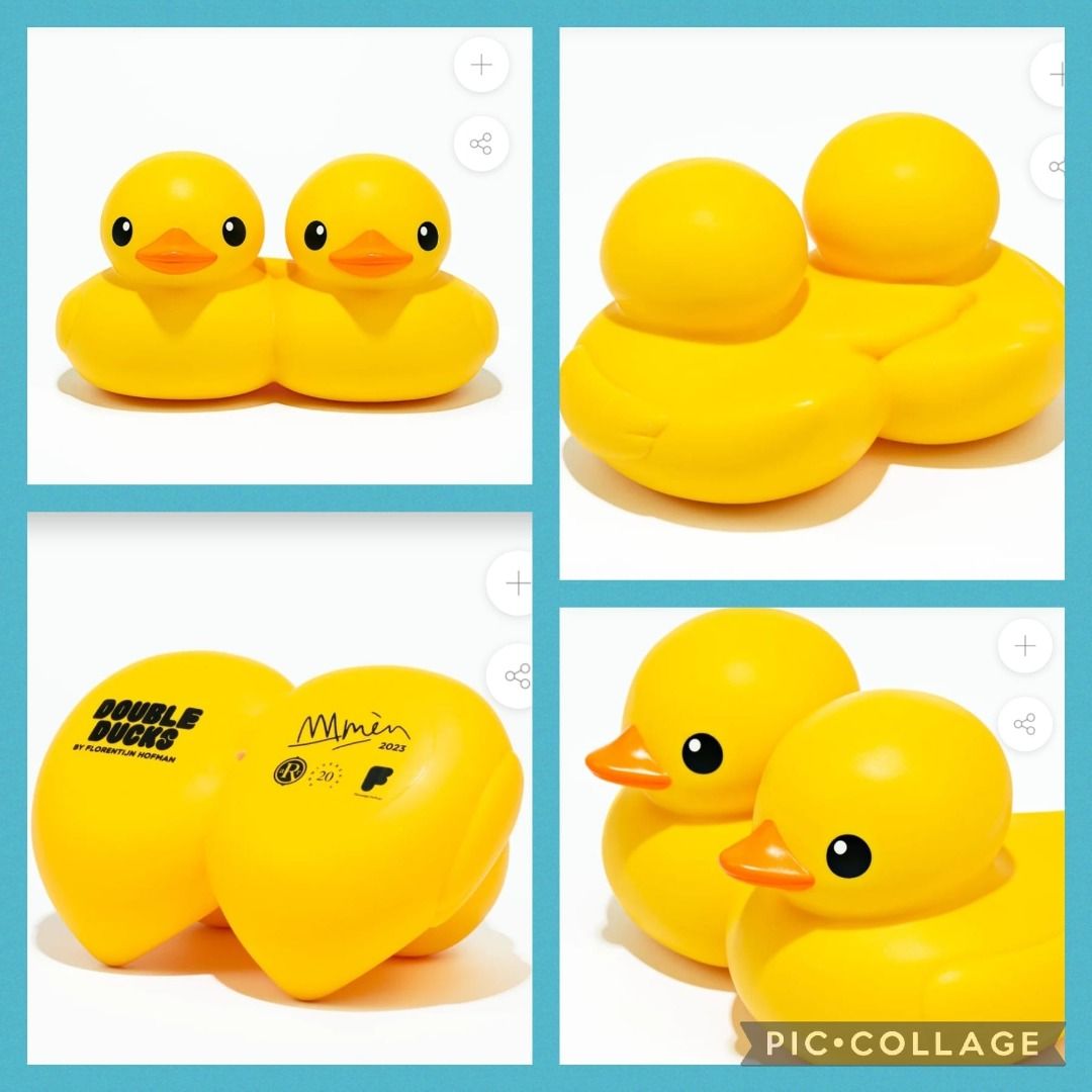 Double Ducks 3.5-inch Vinyl Figure 官方DDT 黃鴨黃色橡皮鴨, 興趣及