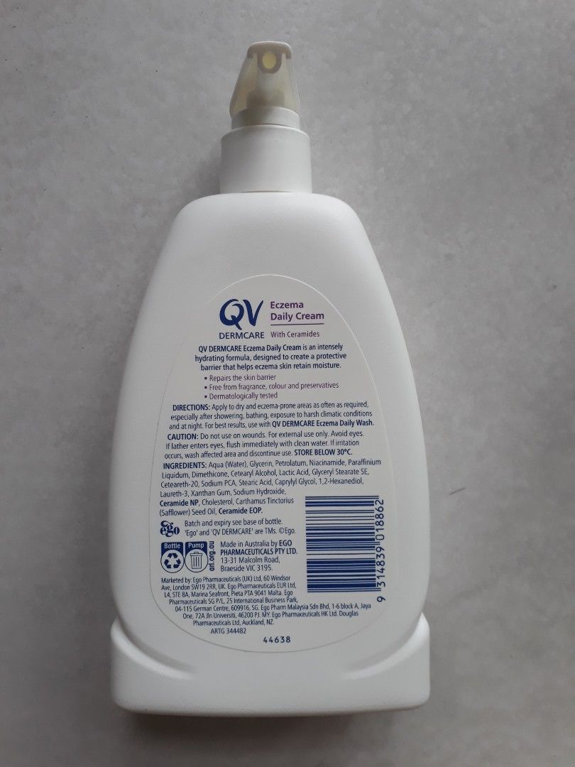 Ego QV Dermcare Eczema Daily Cream & Wash, Beauty & Personal Care, Bath