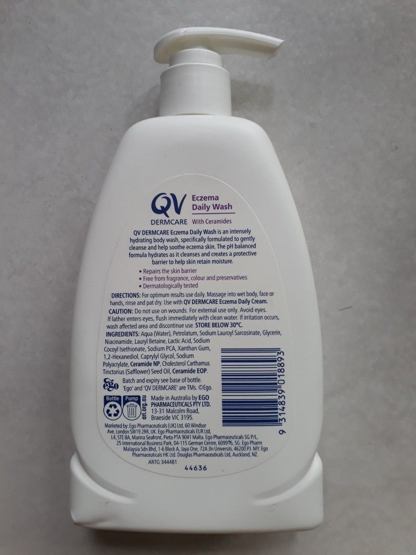 Ego QV Dermcare Eczema Daily Cream & Wash, Beauty & Personal Care, Bath