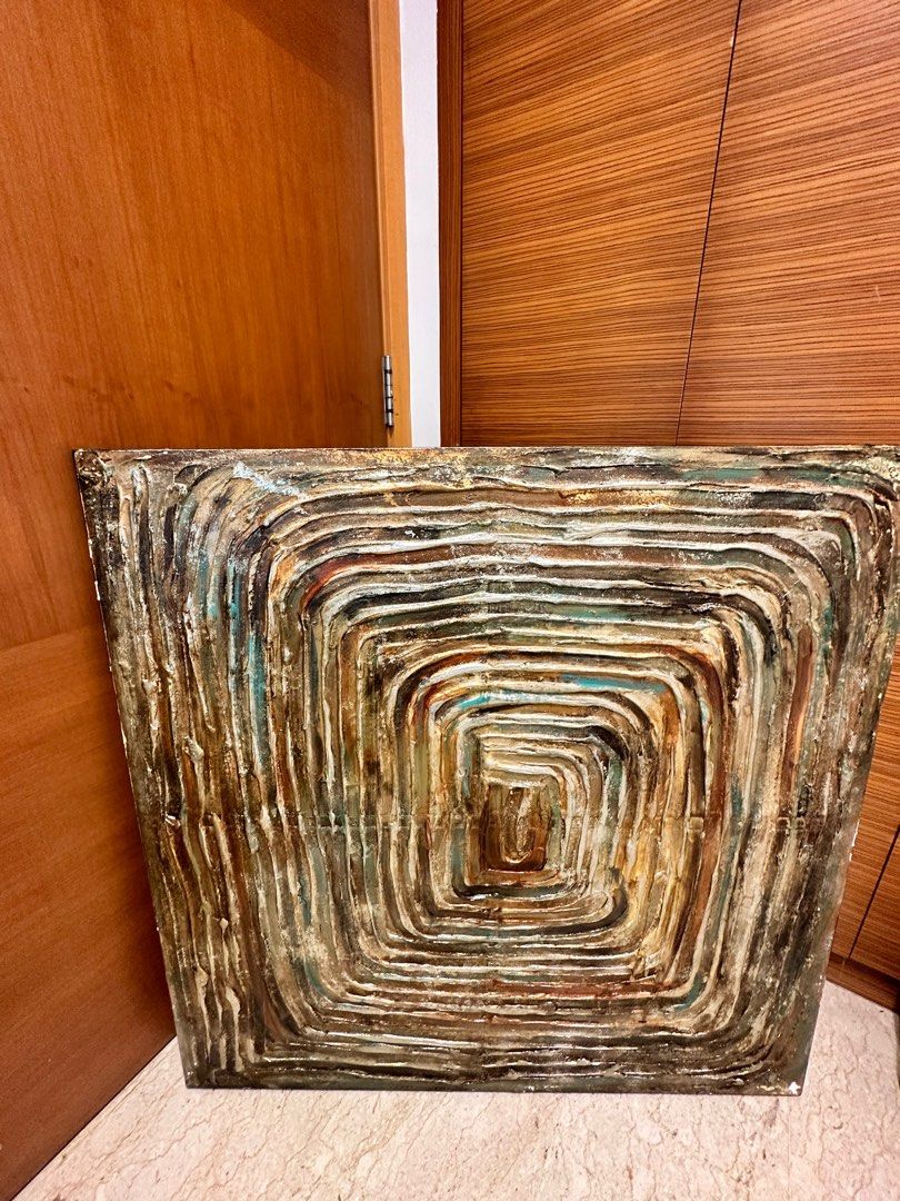 Embossed wall art painting deco, Furniture & Home Living, Home Decor