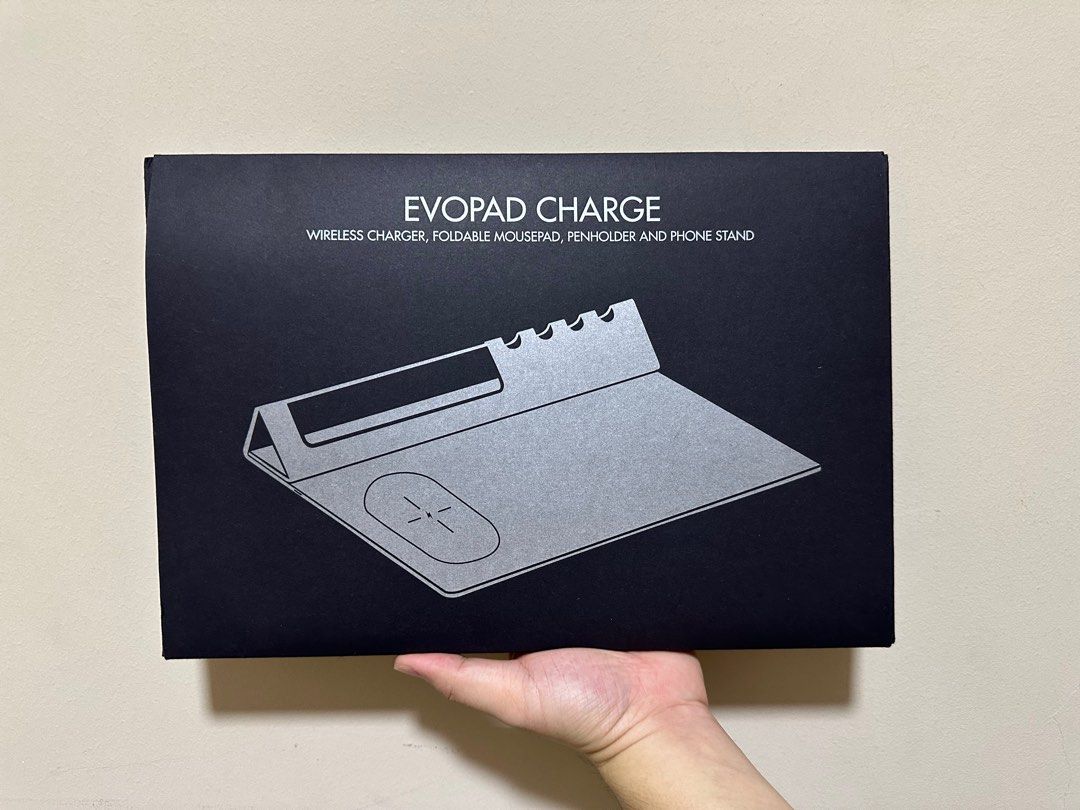 Evopad Charge Wireless Charger Mousepad Pen Holder Phone Stand The