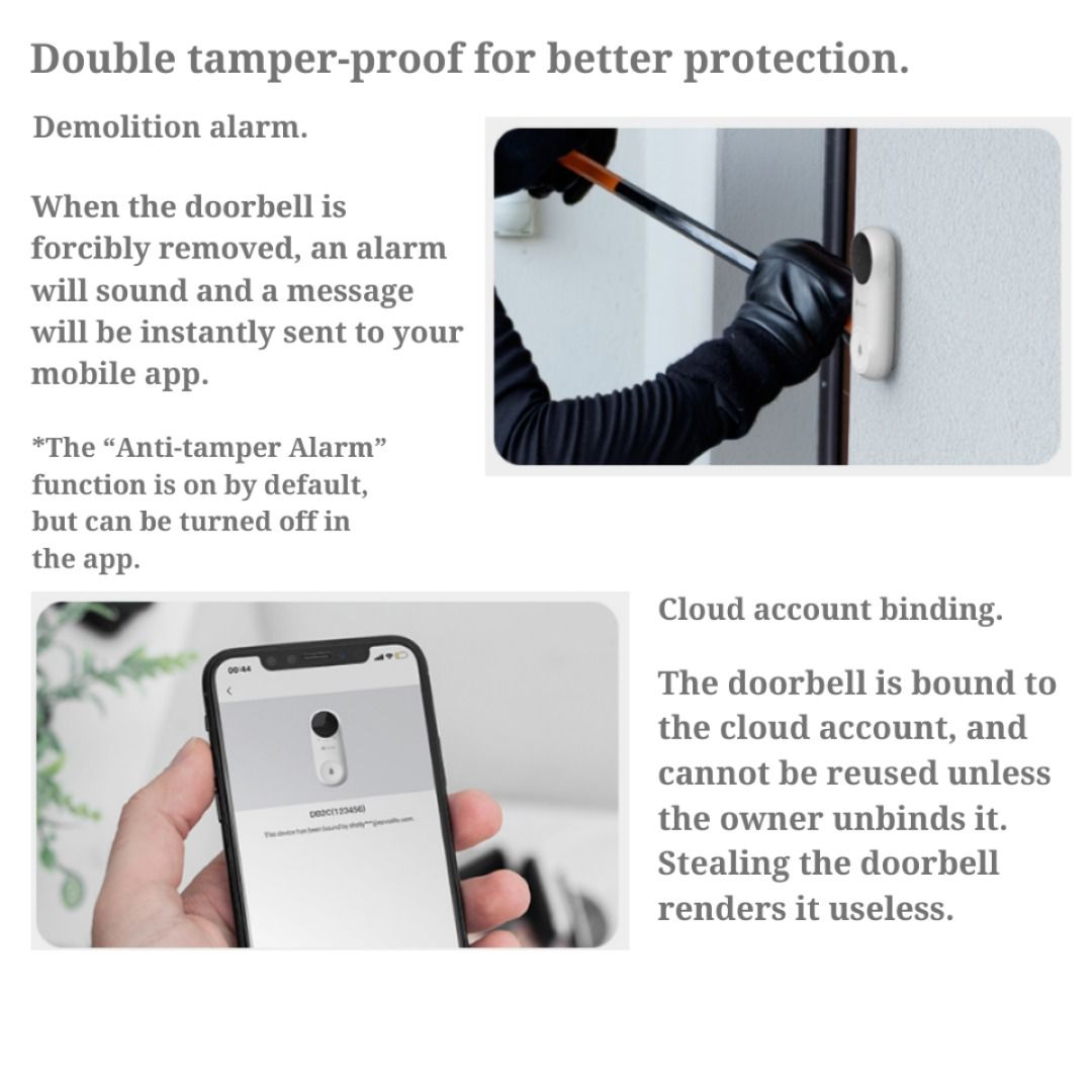 EZVIZ SMART WIRE FREE FULL HD DOORBELL WITH CHIME RECHARGEABLE