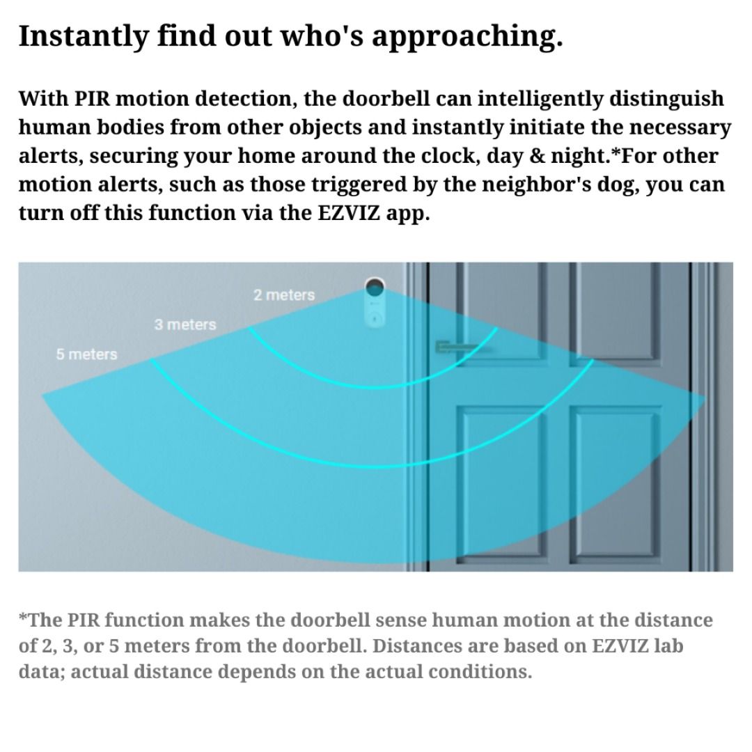 EZVIZ SMART WIRE FREE FULL HD DOORBELL WITH CHIME RECHARGEABLE
