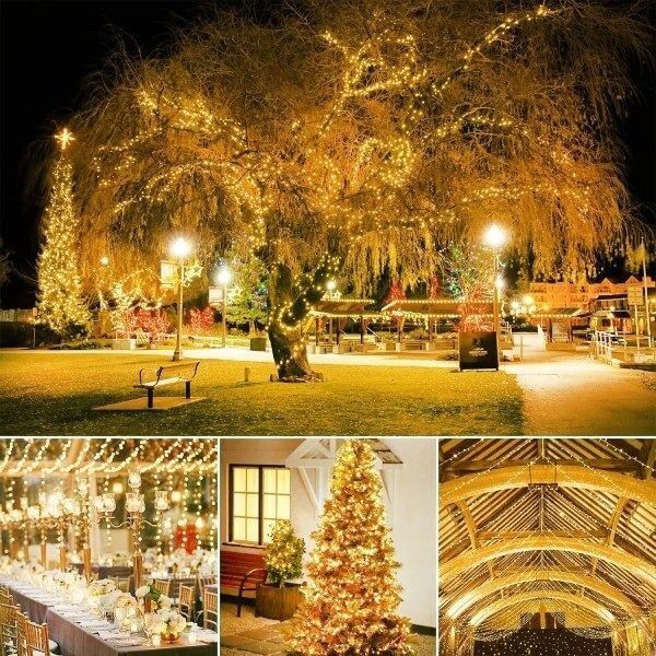 Fairy Lights Plug in 20m 66Ft 200 LED Fairy Lights Outdoor Waterproof 8 Modes Warm White String Lights Mains Powered Outside Indoor Garden Tree Party Christmas Decorations Babies Kids Baby Nursery