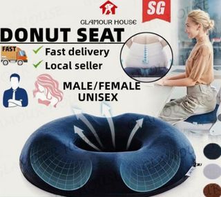 DMI Seat Cushion Donut Pillow and Chair Pillow for Tailbone Pain Relief,  Hemorrhoids, Prostate, Pregnancy, Post Natal, Pressure Relief and Surgery,  18