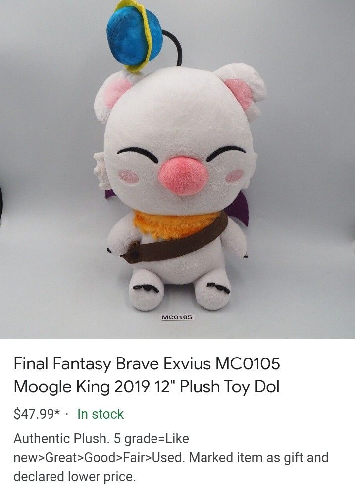 Exvius moogle plushie top