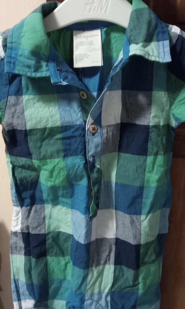 First Impressions polo romper (Category: Babies & Kids Fashion) located in Las Pinas. Submitted by lynnsite (Listing ID 1246079612, Image 3). Description: Used once for occasion. Fits 9 months up.