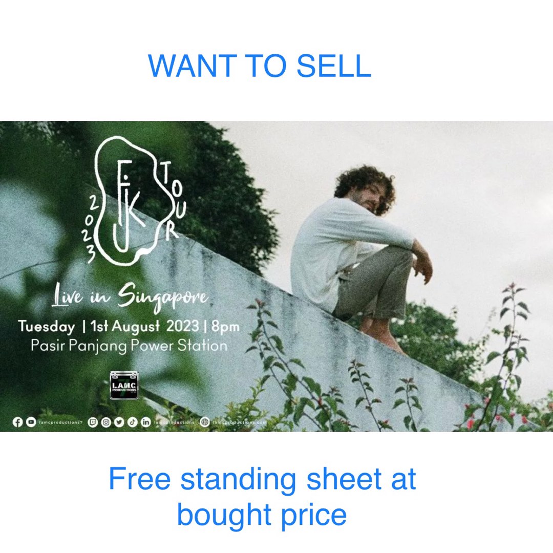 URGENT FKJ concert ticket Aug 1 , Tickets & Vouchers, Event Tickets on