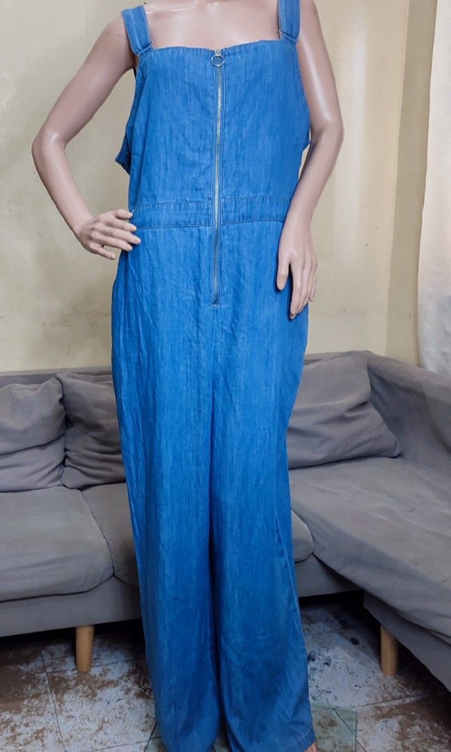 Forever 21 chambray jumpsuit sales