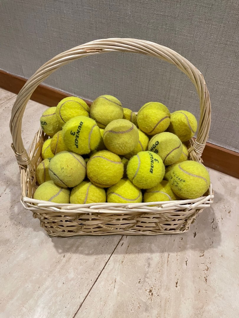 Free used tennis balls (50), Sports Equipment, Sports & Games, Racket