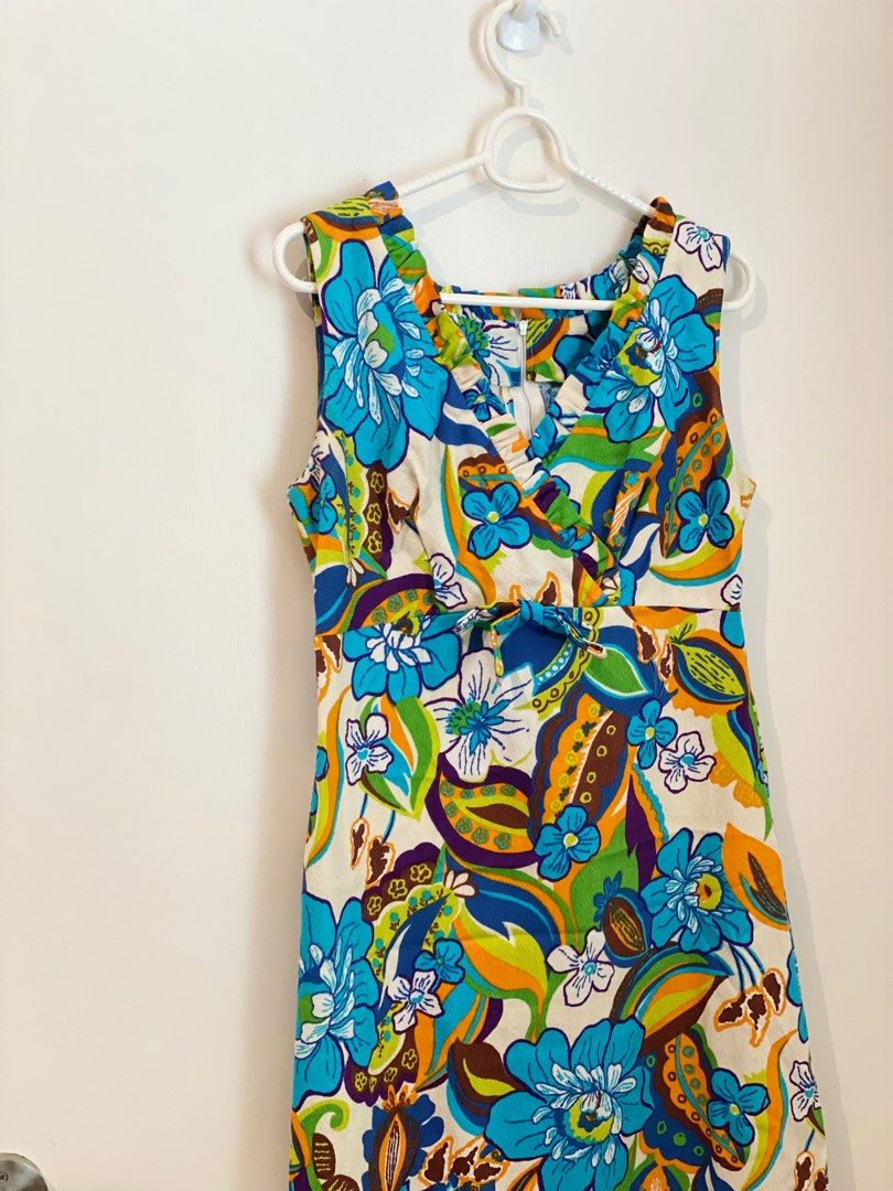 Funky Vintage Hawaii Floral Maxi Dress Women s Fashion Dresses