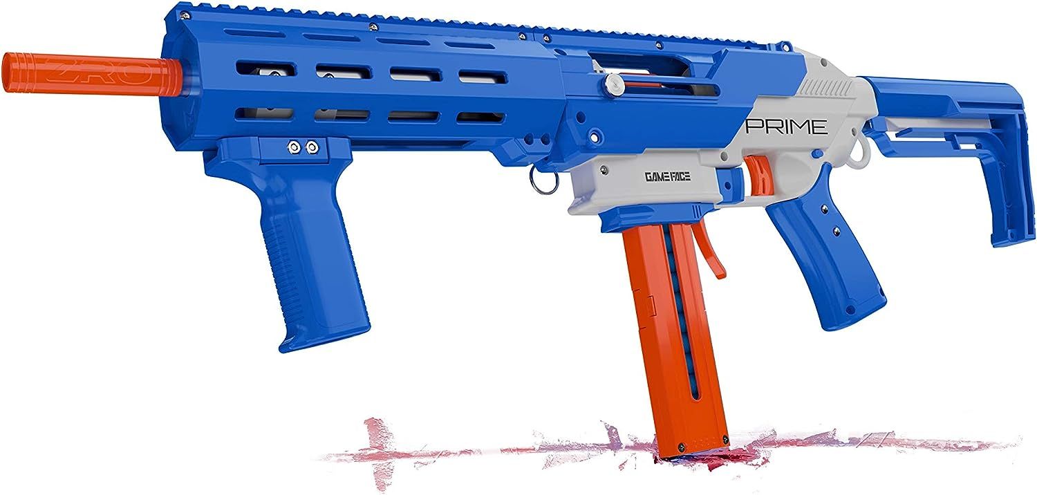 Game Face Prime SpringPowered Foam Dart Blasters (Blue), Hobbies