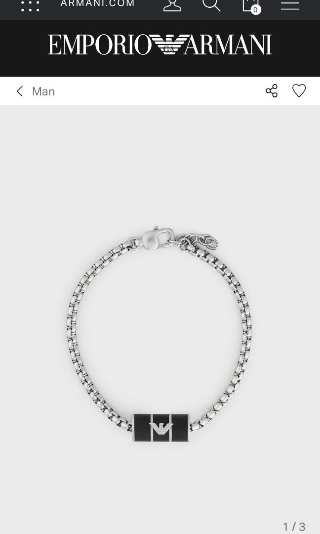 Armani bracelet mens outlet sale