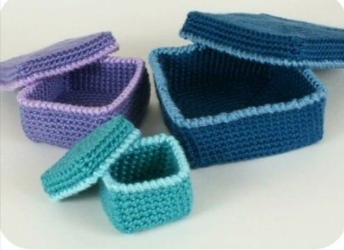 Gift Box Crochet (Category: Gift Baskets & Hampers) located in Mandaue City. Submitted by pearldragon14 (Listing ID 1246119023, Image 3). Description: Crochet gift boxes (set of 3) S, M, L.