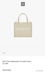 Shop Givenchy Medium G-Tote Oswald Shopping Bag In 4G Coated Canvas