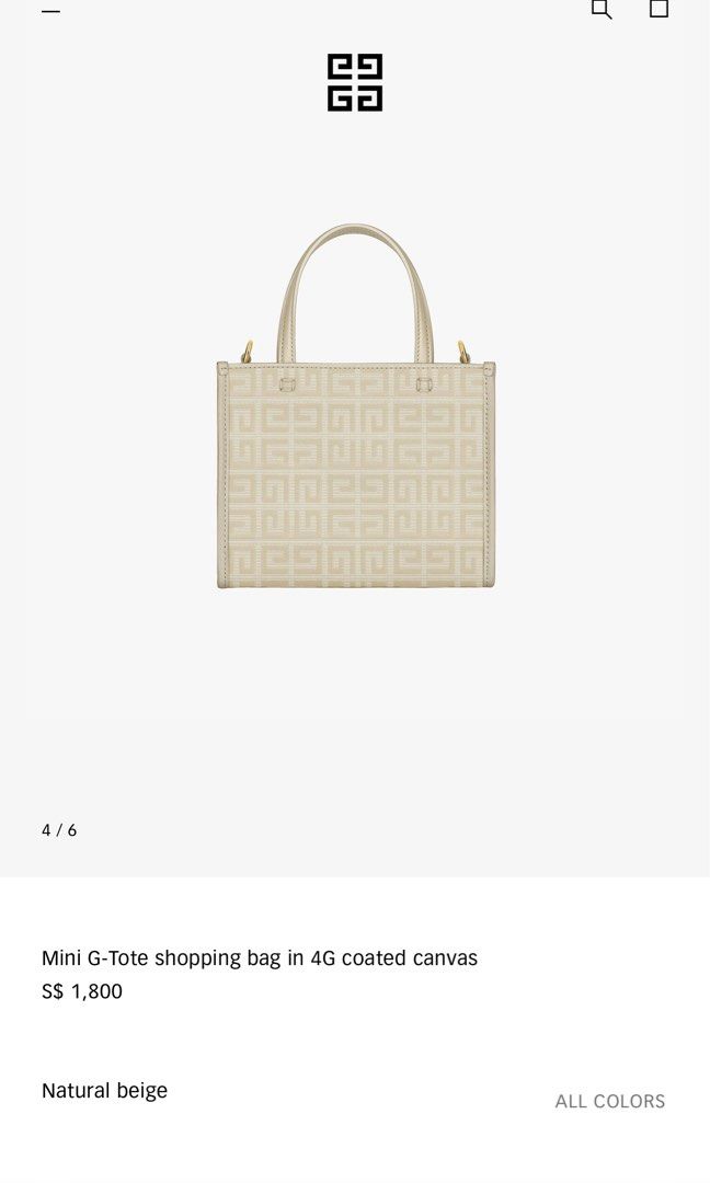 Givenchy canvas bag top