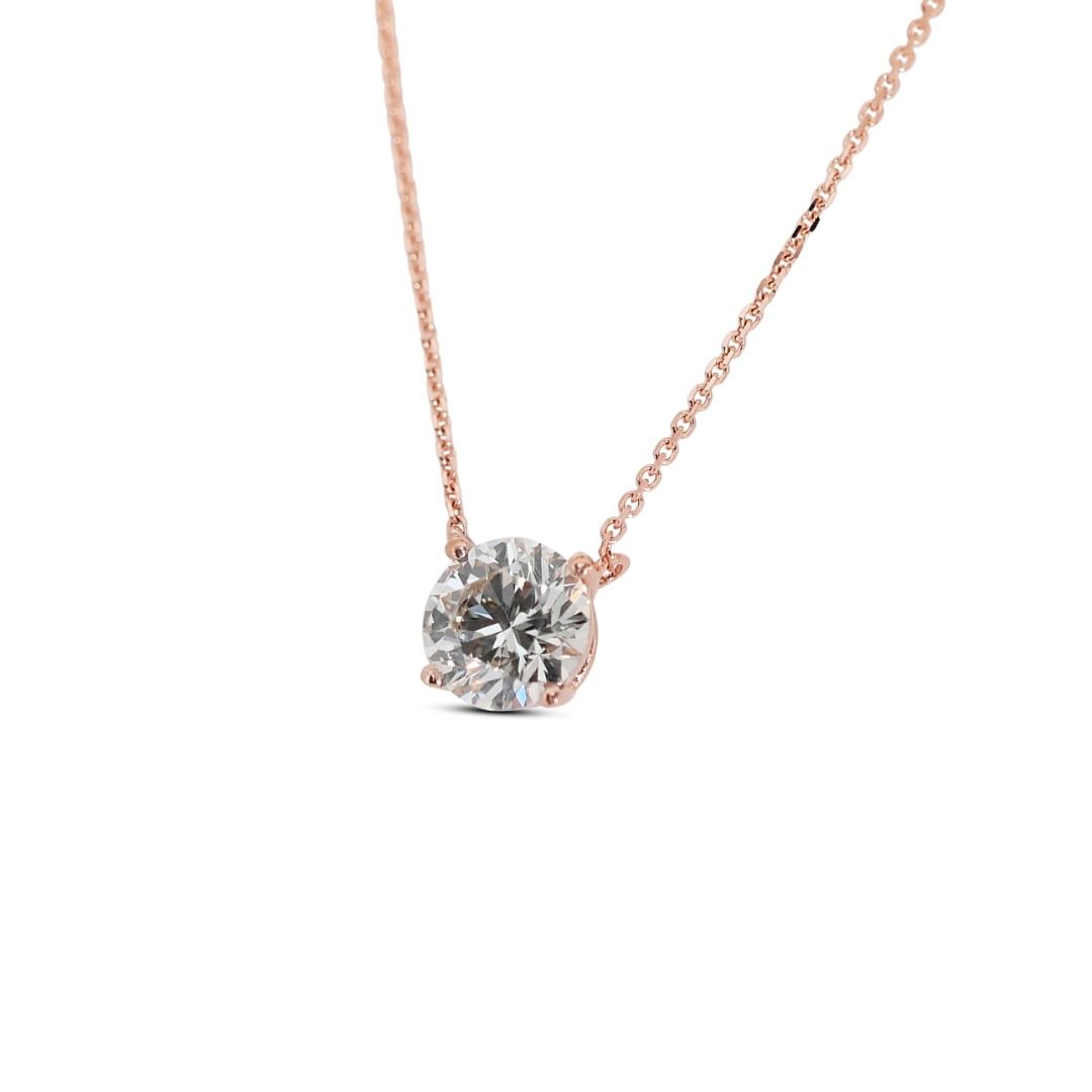 Gorgeous 1.22ct. Round Brilliant Solitaire Diamond Pendant w