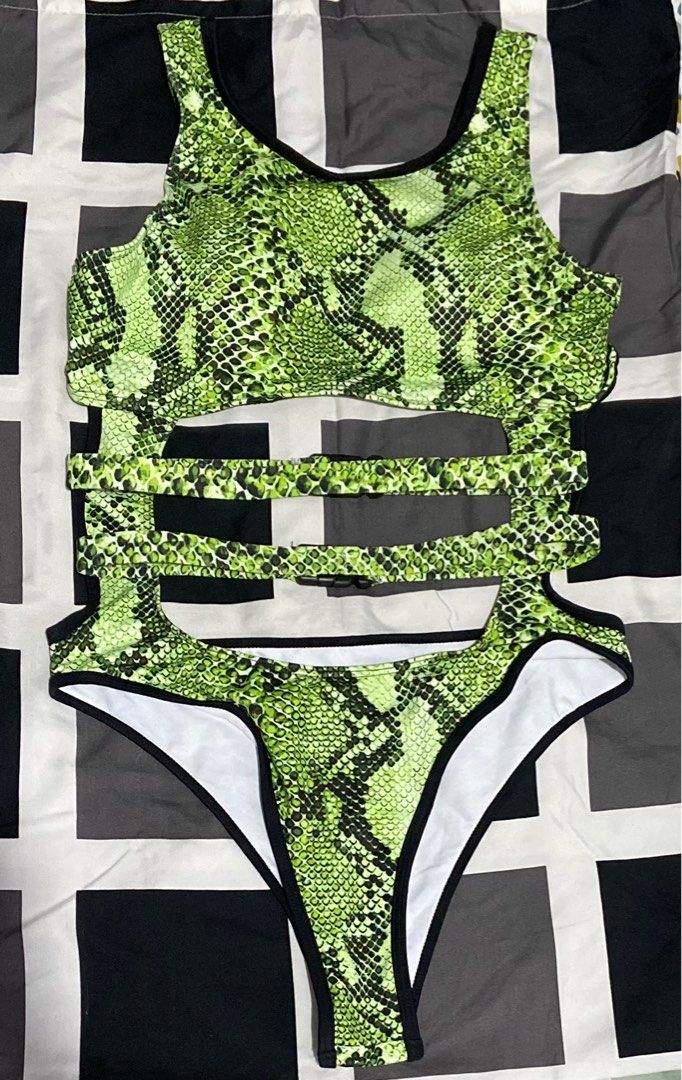 GREUS Halloween Snake Bodysuit - Full Body Animal Print Jumpsuit Costume For Women