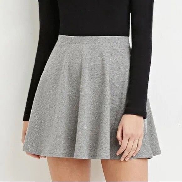 grey skater skirt