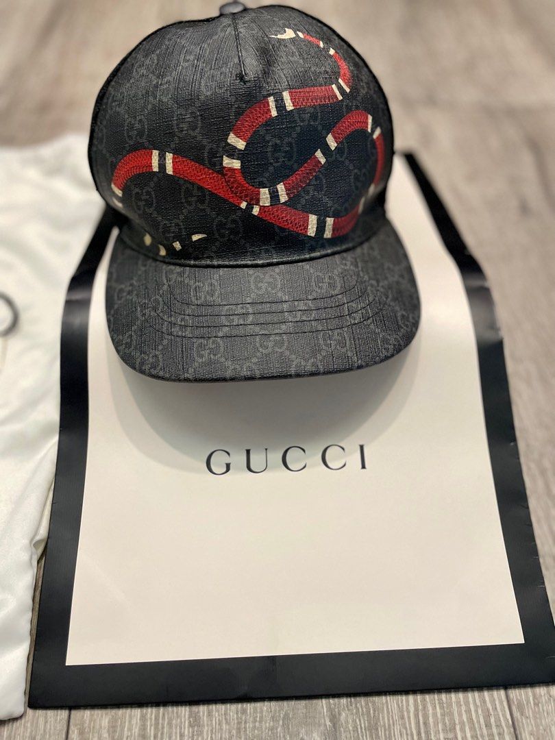 Gucci cap snake black outlet