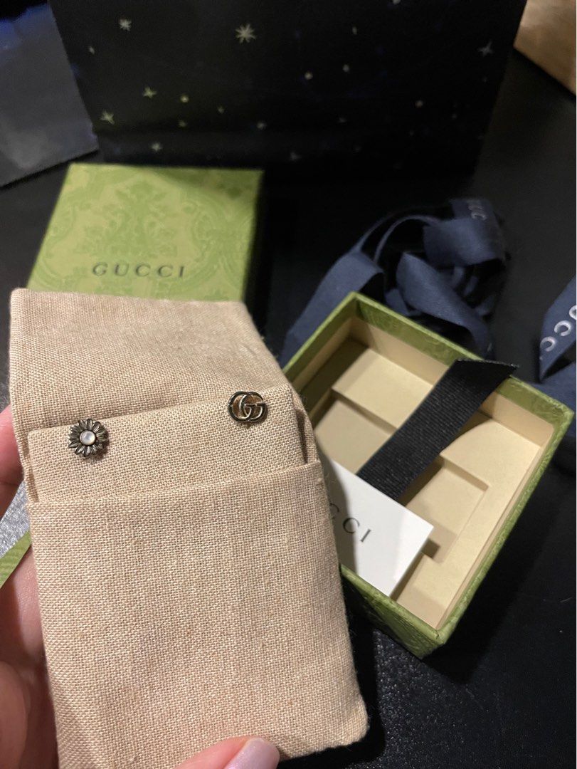 Gucci Japan exclusive only Double G Flower Stud Earrings