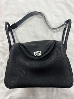 Hermes Lindy 26 Black PHW, Luxury, Bags & Wallets on Carousell