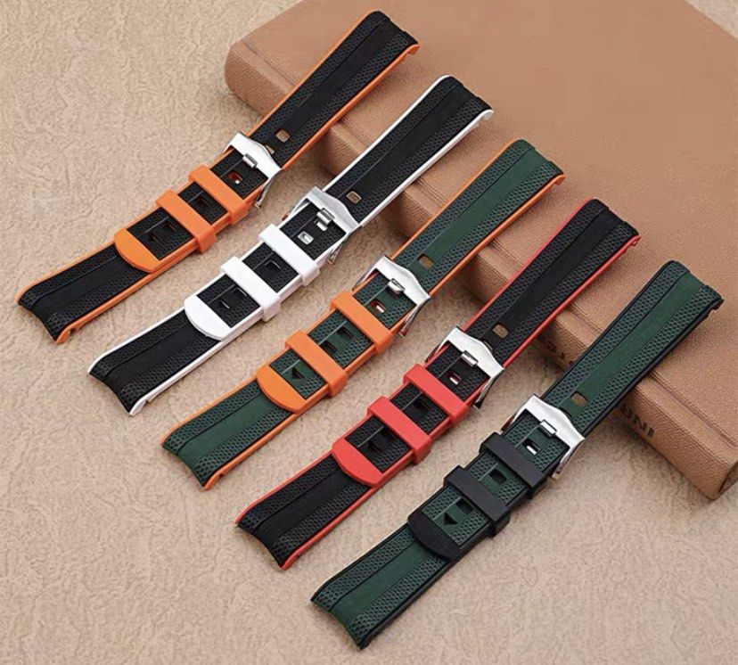HIGH QUALITY OMEGA SEAMASTER 300 DUAL TONE SILICONE RUBBER WATCH