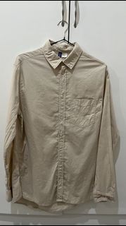 H&M Dividend Beige Long Sleeve Shirt