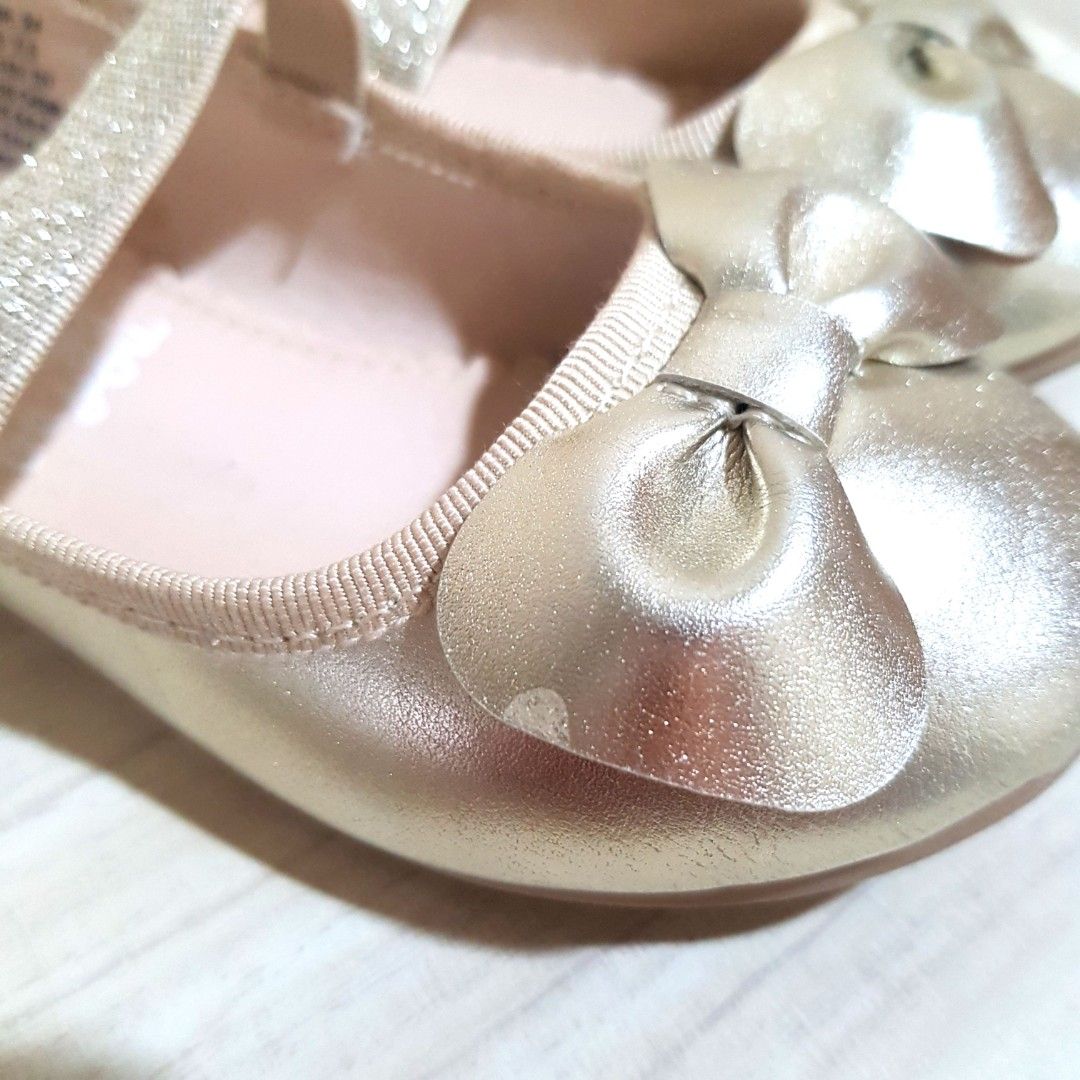 Like New H M Girl Toddler Gold ballet pumps pumps flats US 7.5