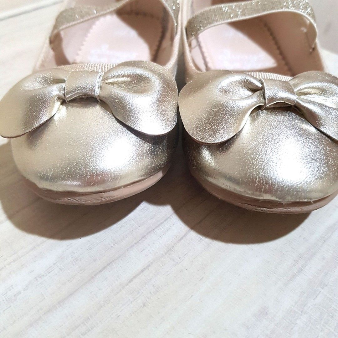 Like New H M Girl Toddler Gold ballet pumps pumps flats US 7.5