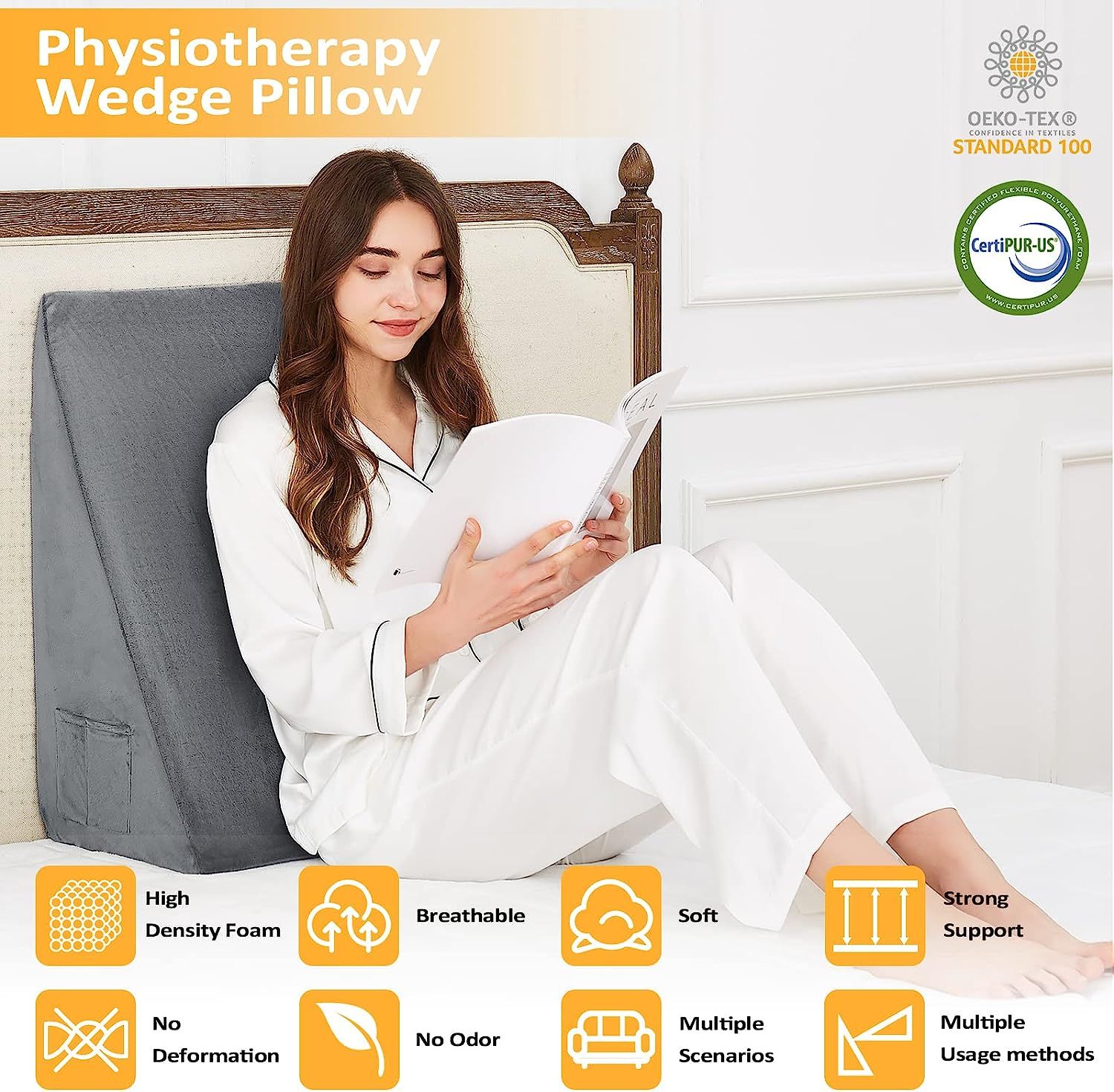 Triangle foam wedge pillow discount