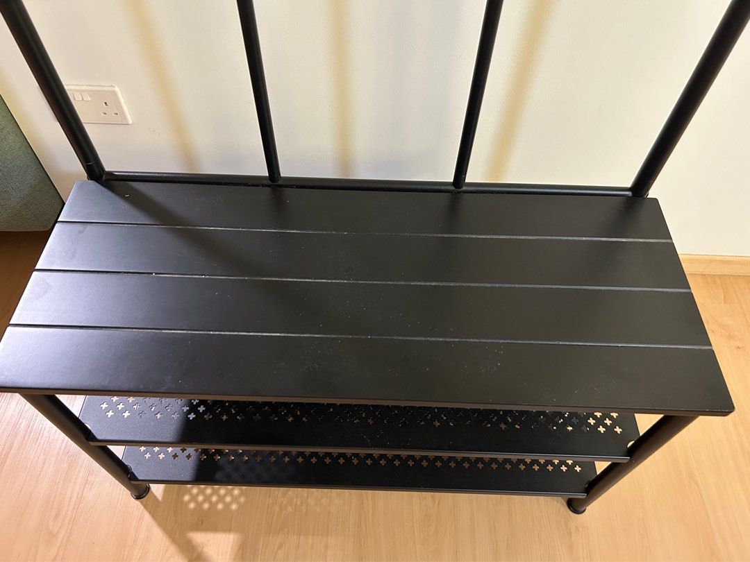 Ikea Pinnig coat rack with shoe storage bench