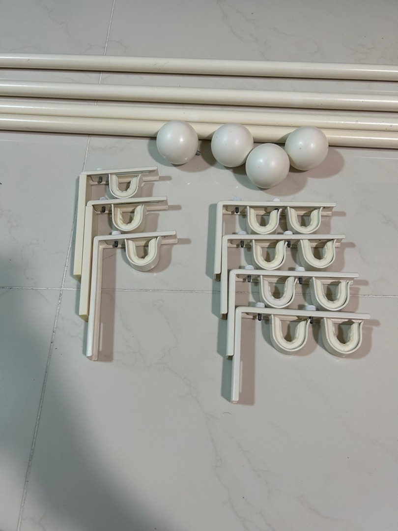 IKEA curtain set (white), Furniture & Home Living, Home Decor, Curtains