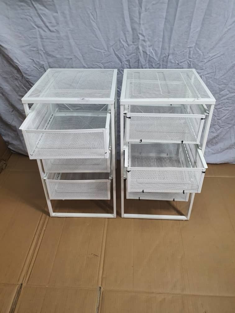 IKEA office table racks with drawers, Furniture & Home Living