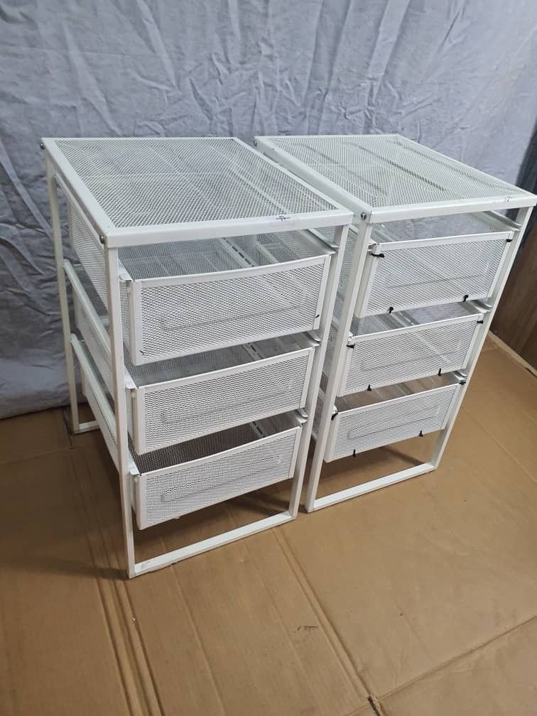 IKEA office table racks with drawers, Furniture & Home Living