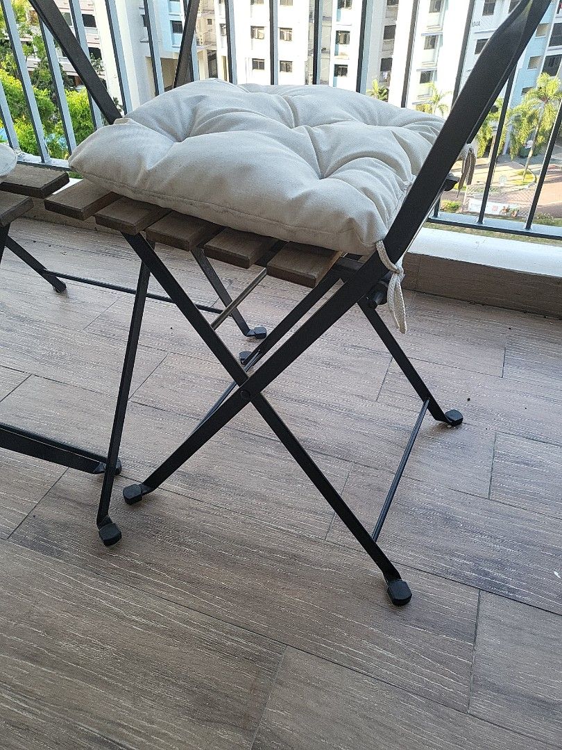 IKEA Tarno outdoor set (1 table 2 chairs with cushion), Furniture