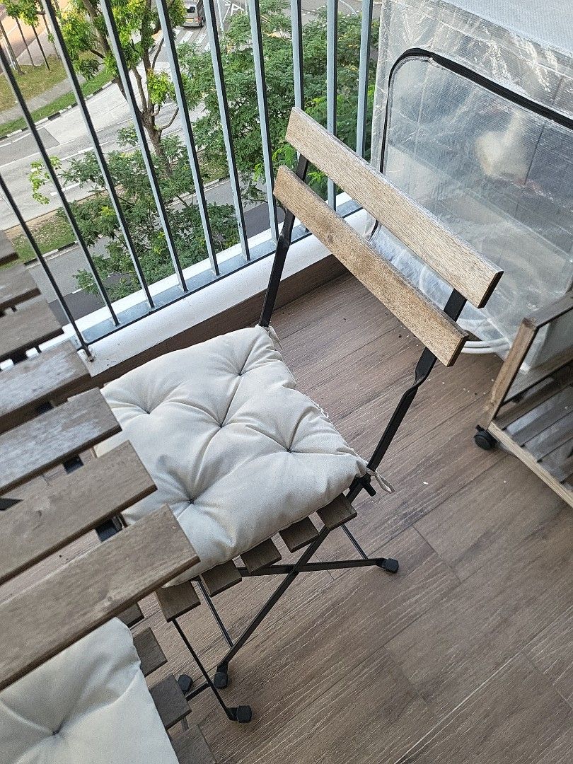 IKEA Tarno outdoor set (1 table 2 chairs with cushion), Furniture