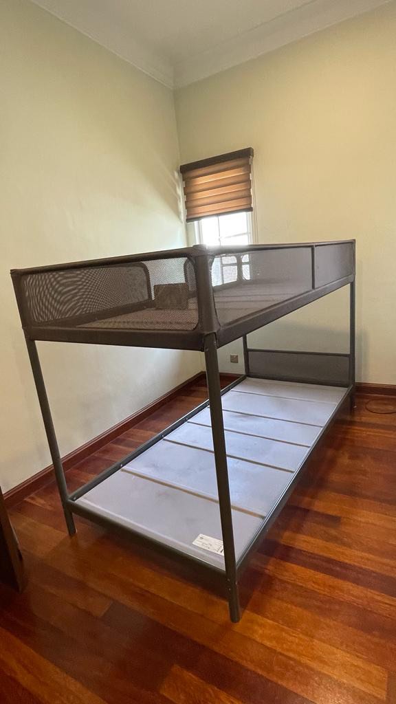 Ikea Tuffing Bunk Bed Frame , Dark Grey, Furniture & Home Living