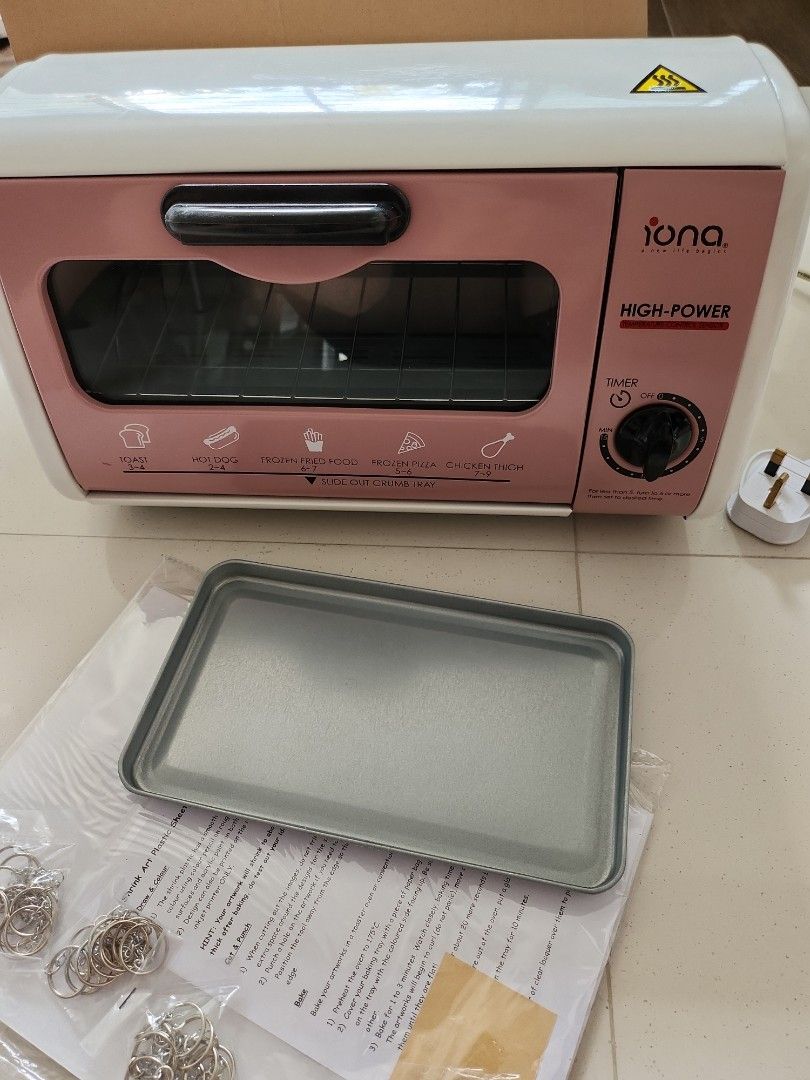 Iona 8L Pink and White Oven model GL81 shrink art plastic sheet, TV