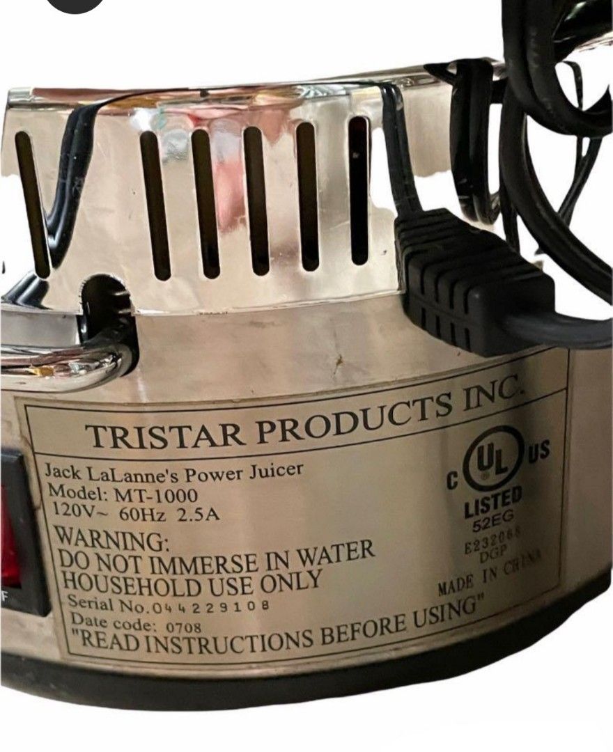 Jack LaLanne's power juicer MT1000 on Carousell