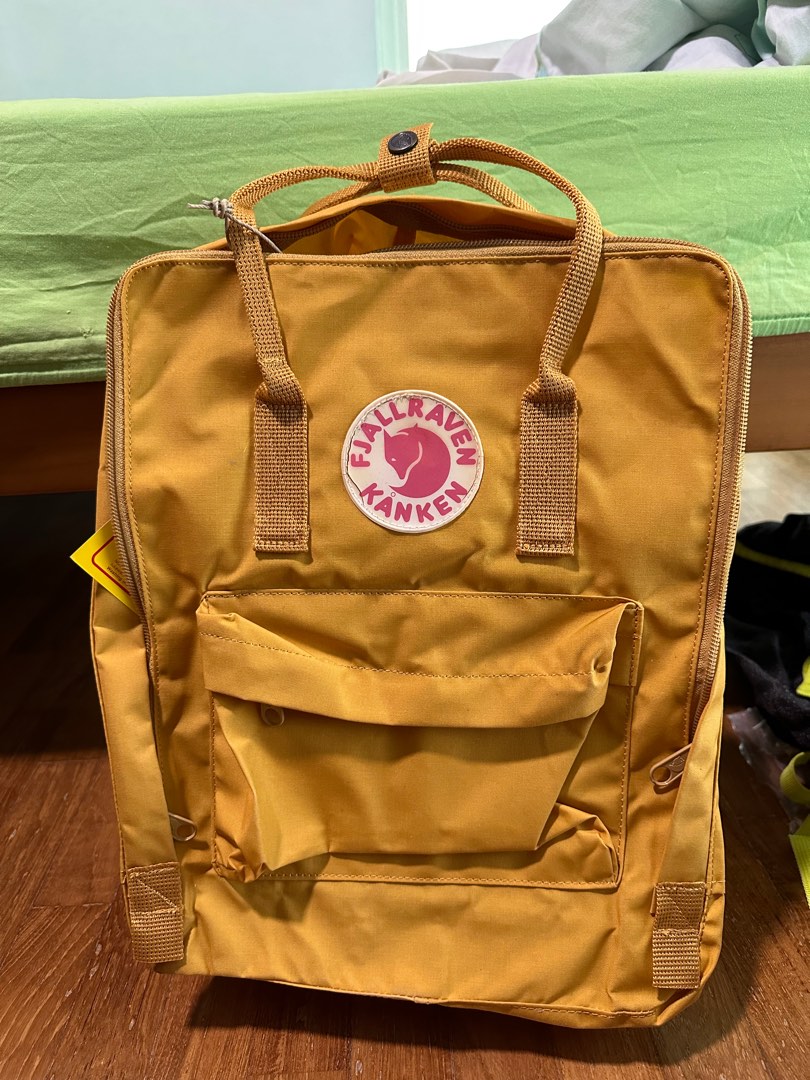 Kanken Backpack Bag Mustard Yellow, Women's Fashion, Bags & Wallets