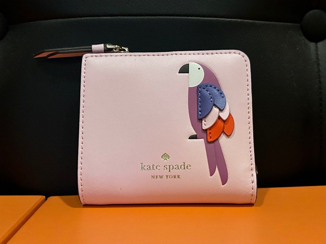 Kate Spade Flock Party Parrot L Zip Bifold Wallet Luxury Bags Wallets on Carousell