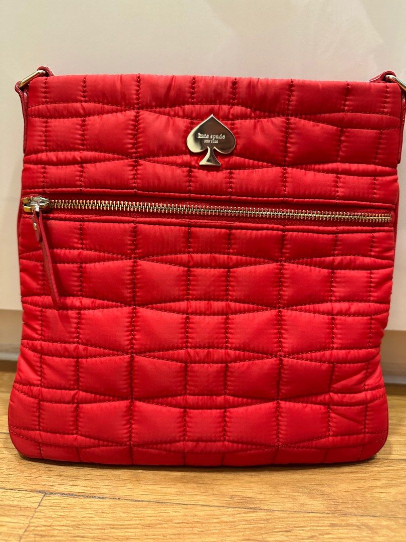 Kate spade black wilson store road quilted dessi bag