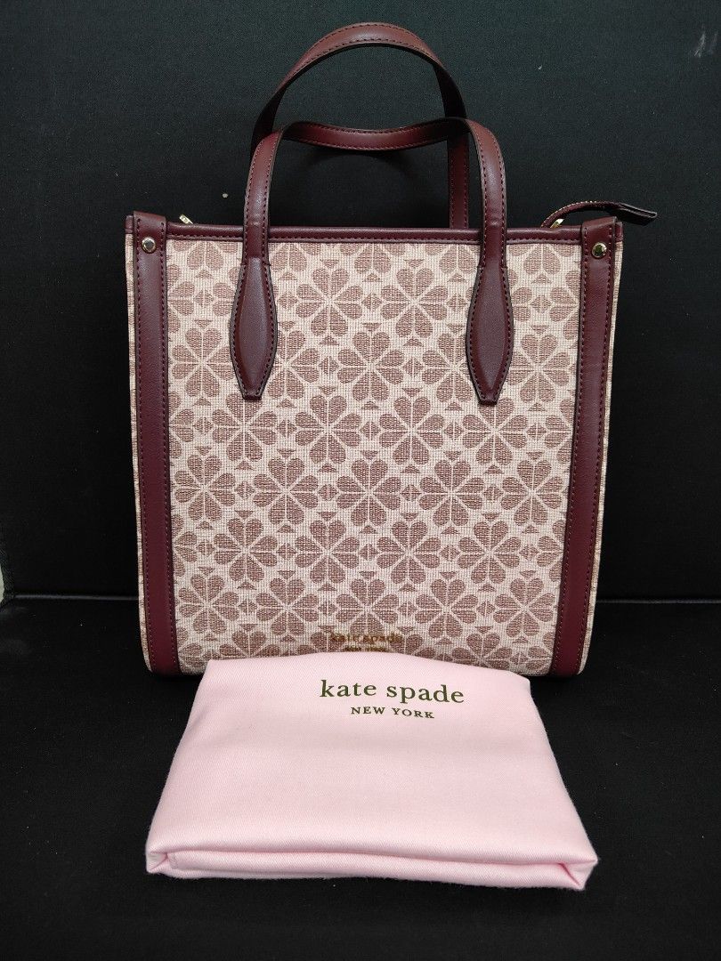 KATE SPADE NEW YORK ROWAN SPADE FLOWER COATED CANVAS MED North South TOTE