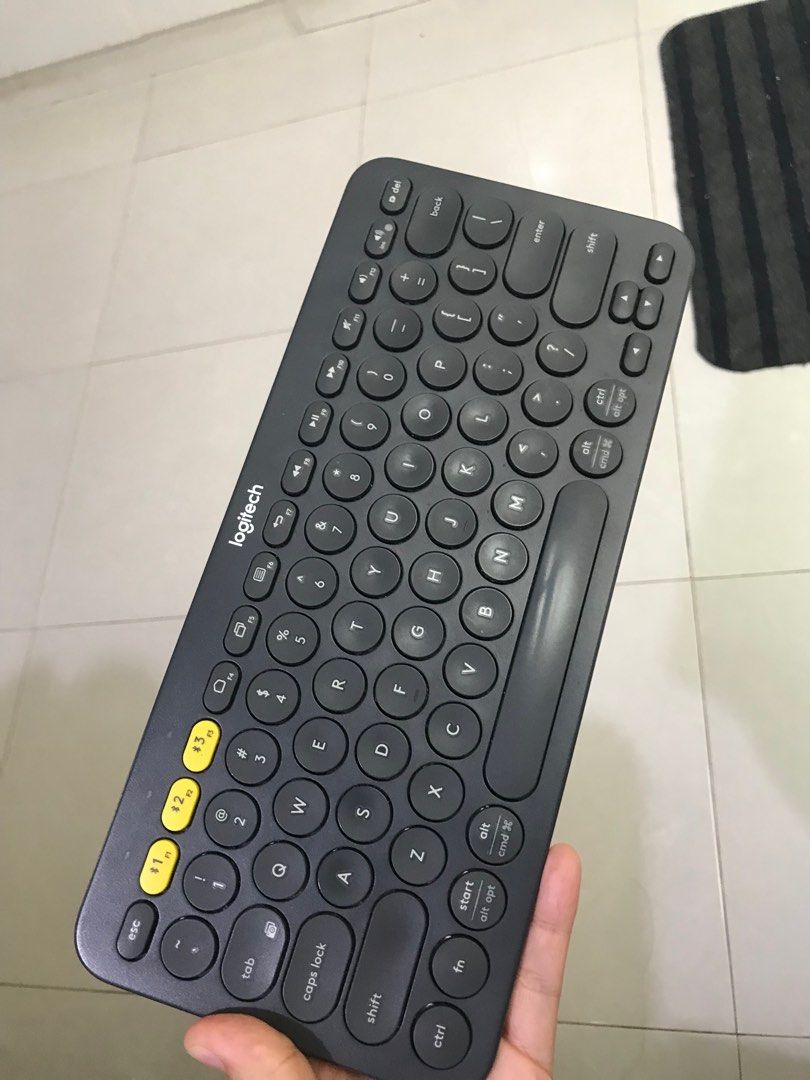 Keyboard Logitech hitam black bluetooth keyboard wireless computer