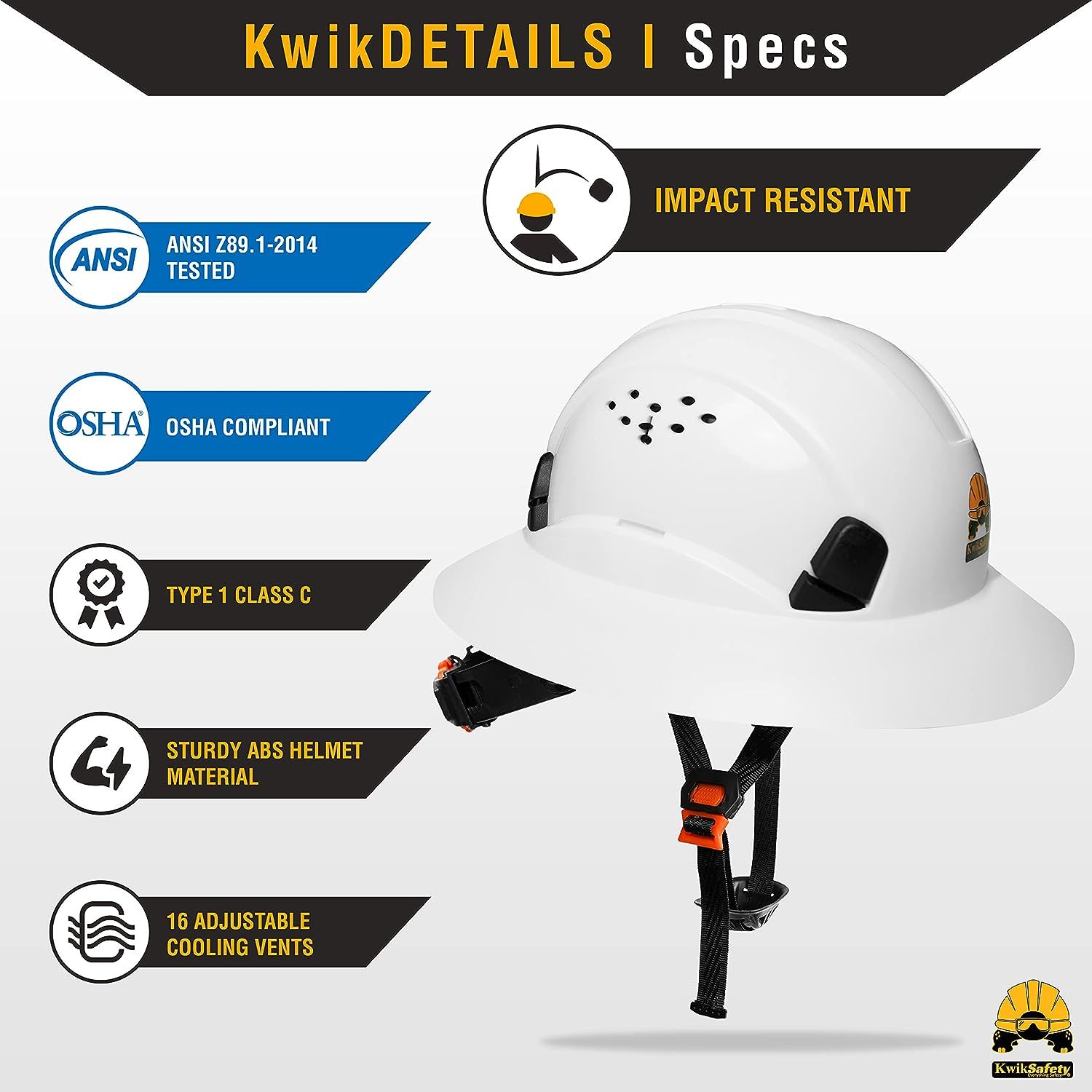 KwikSafety (Charlotte, NC) Tortoise Shell PPE KIT (18 Vents) Full Brim ...