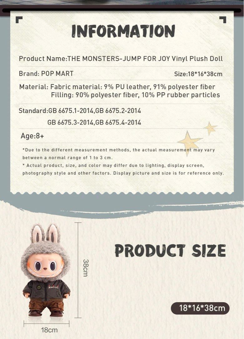 LABUBU Jump For Joy Vinyl Plush Doll Hobbies Toys Toys Games On Labubu Jump For Joy Vinyl Plu 1690685855 56c125b8 Progressive 